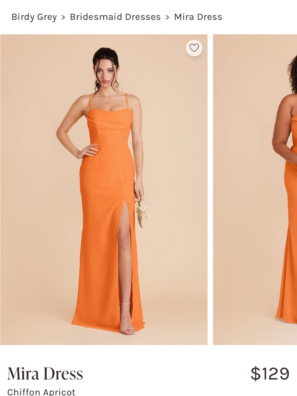 Birdy Grey Mira Maxi Dress in Apricot Orange